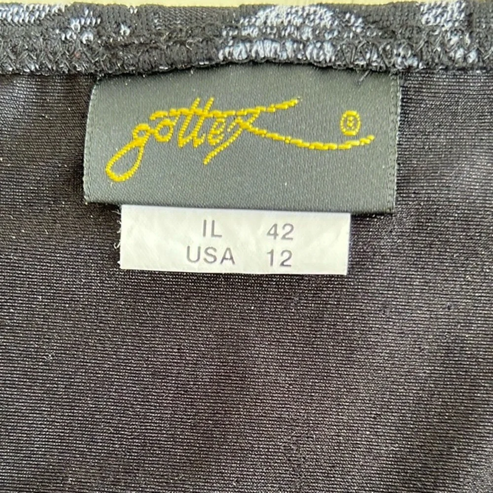 Gottex Vintage Abstract Floral Tankini Swimsuit Size 12 w/Matching Skirt Size L - Picture 7 of 12